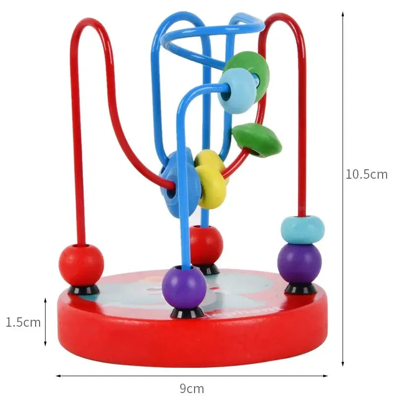 Colorful Wooden Roller Coaster Educational Circle Toy