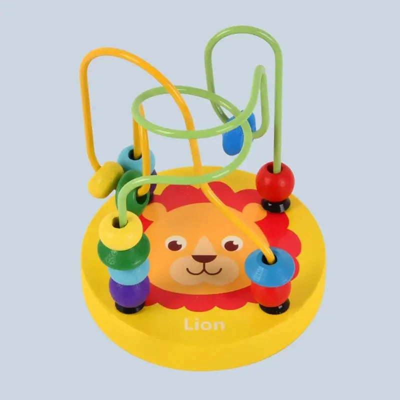 Colorful Wooden Roller Coaster Educational Circle Toy