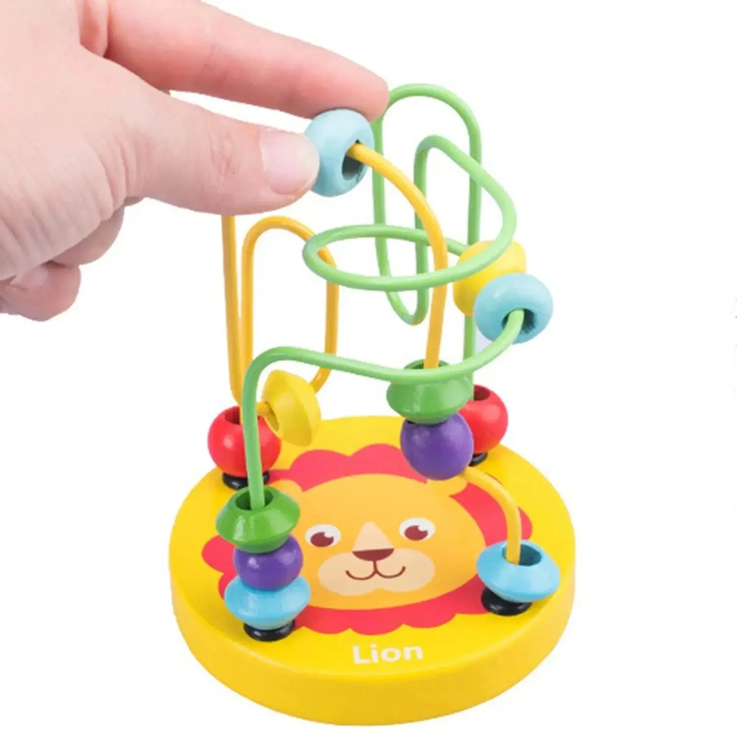 Colorful Wooden Roller Coaster Educational Circle Toy